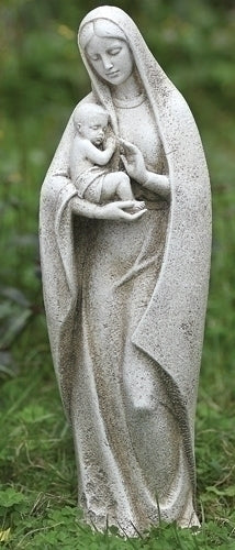14"H MADONNA AND CHILD GARDEN STATUE