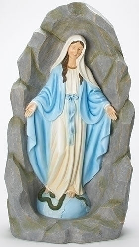 36"H OUR LADY OF GRACE GROTTO GARDEN STATUE