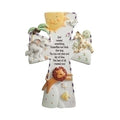 God Created Everything 7 inch Resin Stone Decorative Hanging Wall Cross