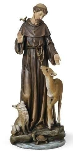 13.75"H ST FRANCIS W/DEER FIGURE