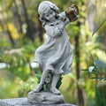 22"H GIRL W/WATERING CAN GARDEN STATUE