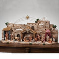 41"W BETHLEHEM TOWN DISPLAY FOR 5" SCALE NATIVITY FIGURES