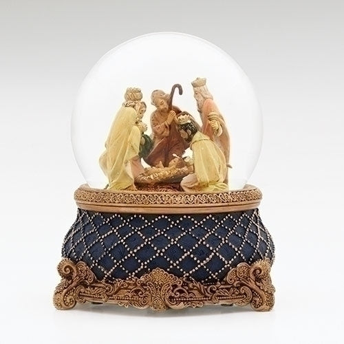 6.75"H MUSICAL NATIVITY ORNATE BASE; WIND UP