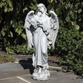 25.5"H ANGEL HOLDING BABY GARDEN STATUE