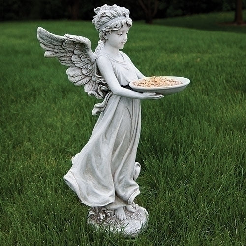 Angel Bird Feeder, 18" H, Garden Statue
