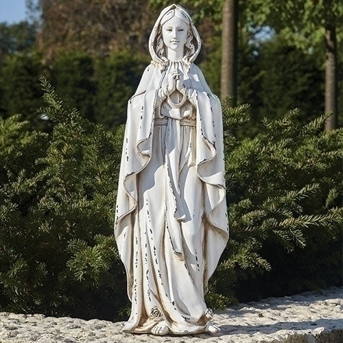 23"H OUR LADY OF LOURDES GARDEN STATUE
