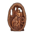 11"H CARVED HOLY FAMILY FIGURE