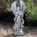 21"H PRAYING ANGEL W/WINGS GARDEN STATUE