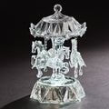 8"H LED MUSICAL CAROUSEL ACRYLIC B/O W/O BATT