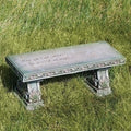 Memorial Bench with Verse Inscribed on Top, 15.25-Inch