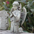 12.25"H CELTIC KNEELING ANGEL 	GARDEN STATUE