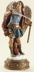 10.25"H ST MICHAEL FIGURE 	HEAVENLY PROTECTORS