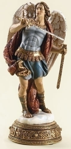 10.25"H ST MICHAEL FIGURE 	HEAVENLY PROTECTORS