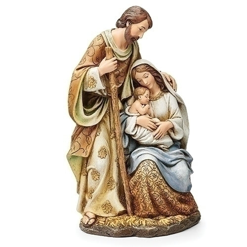 9.5"H HOLY FAMILY JEWEL TONE ORNATE PATTERNS