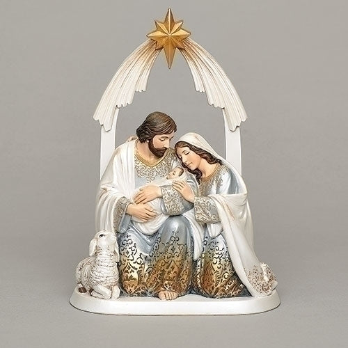 Holy Family Gold and Ivory Ombre Figure, 9.75" H