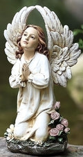 15.75"H KNEELING ANGEL GARDEN STATUE