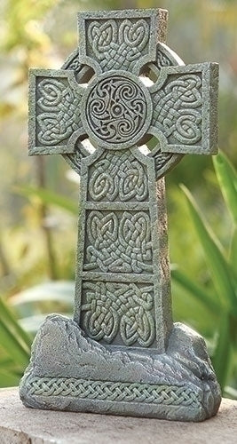 16.25"H CELTIC CROSS GARDEN STATUE