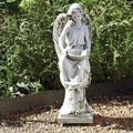 Solar Angel Statue, 21" H, Garden Collection, Resin and Stone, Decorative, Religious Gift, Home Indoor and Outdoor Decor, Durable, Long Lasting