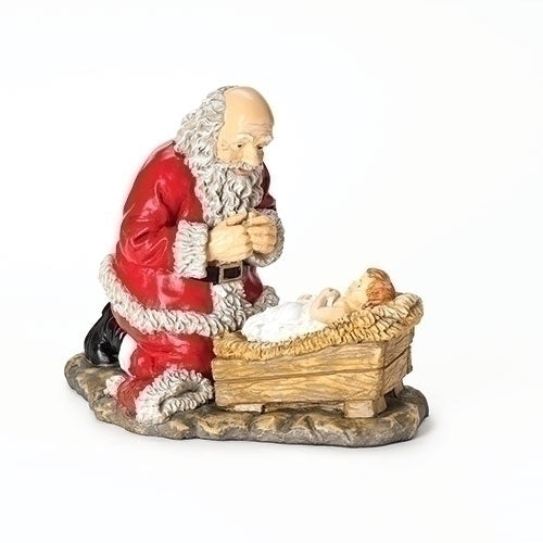 Kneeling Santa Christmas Figurine