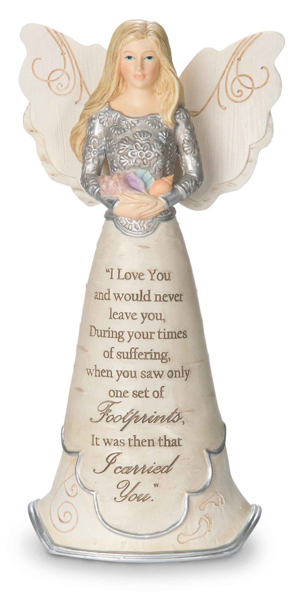 Footprints * 7.5" Angel Holding Seashell
