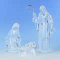 15.5" 3 piece Set Holy Family Figurine Cut Crystal Look